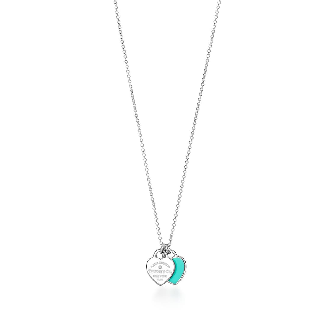 TIFFANY&Co. 티파니앤코 정품 매장71만원 다이아 더블하트 목걸이 상품이미지5