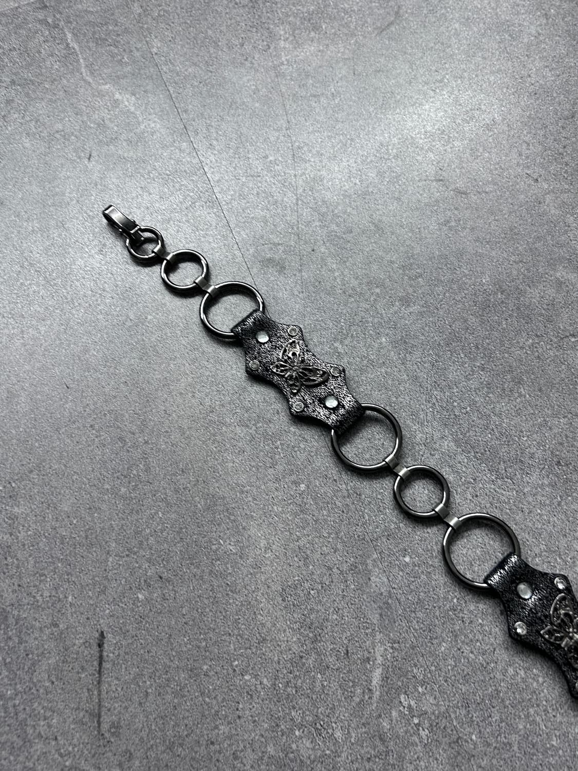 Gothic Ring Chain Leather Belt 상품이미지2