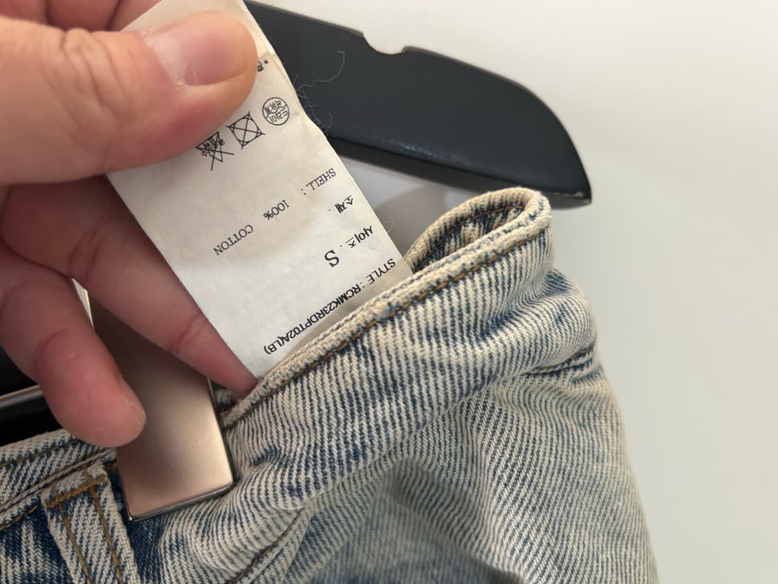 RECTO 데미지 워싱 와이드 청바지 S 상품이미지5