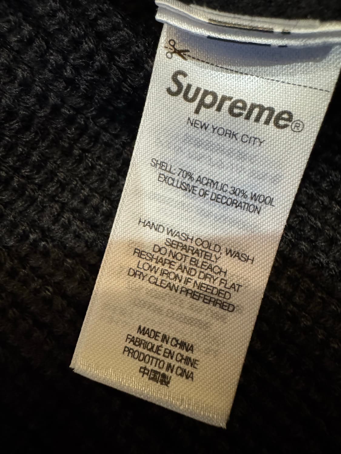 [L] 슈프림 스몰 박스 폴로 스웨터 블랙 - 25FW 상품이미지5