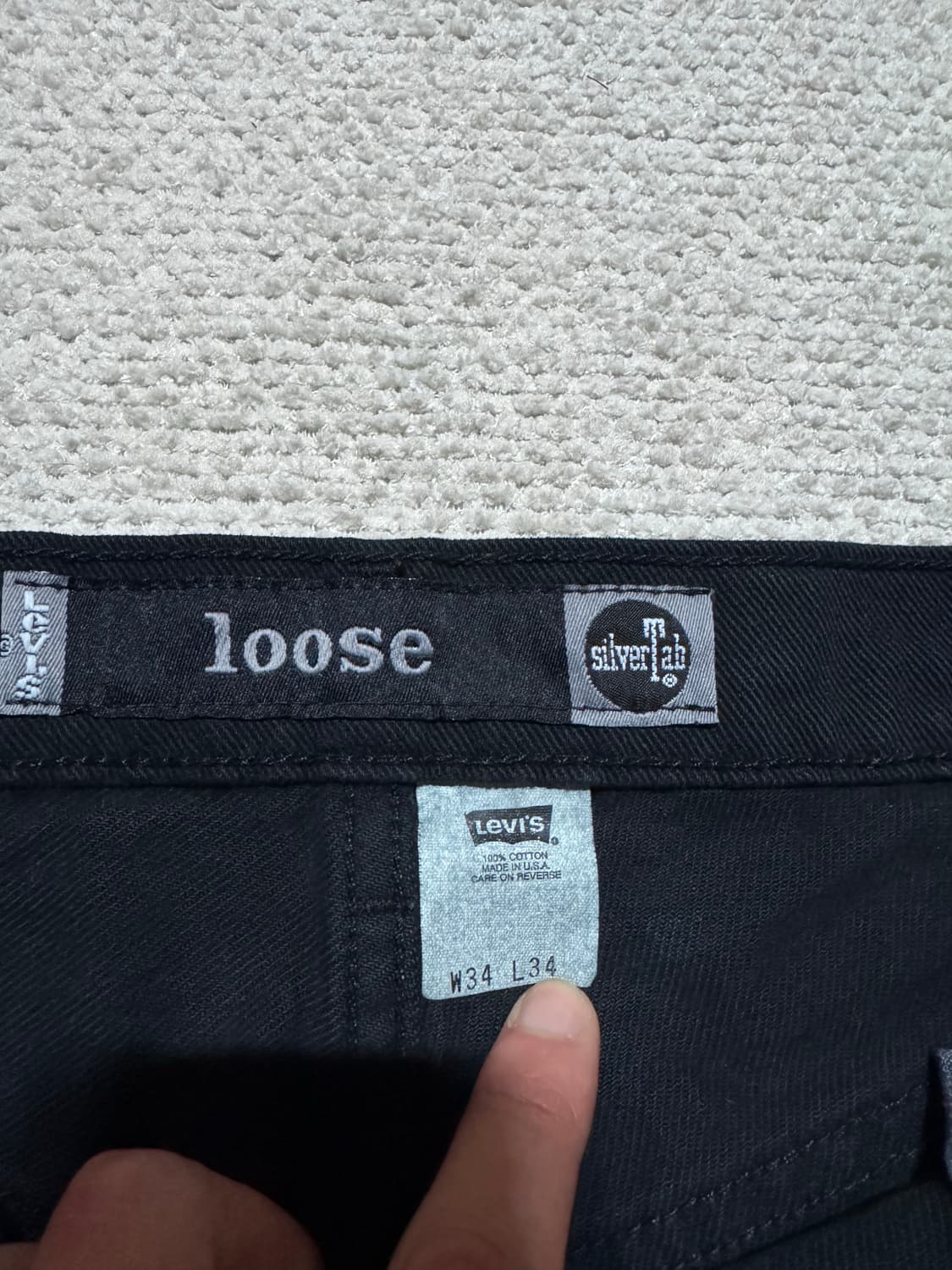 90s USA 리바이스 실버탭 블랙진 34사이즈 상품이미지9