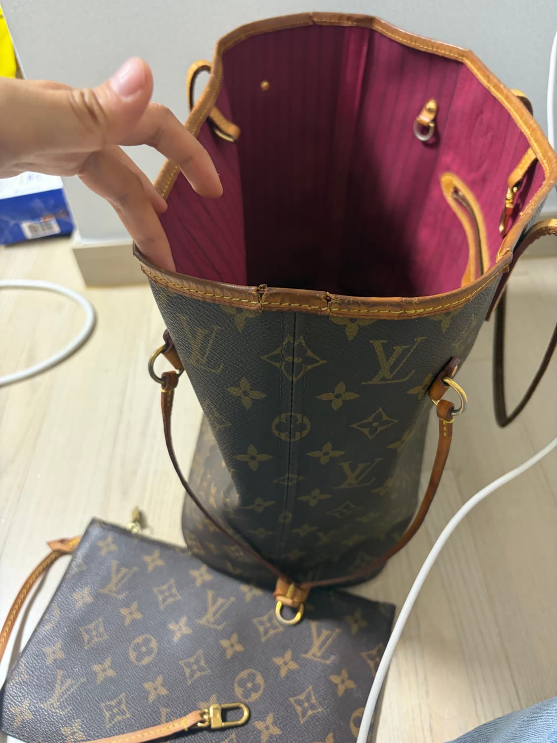 루이비통 모노그램 가방 네버풀MM 세트 정품 상품이미지4