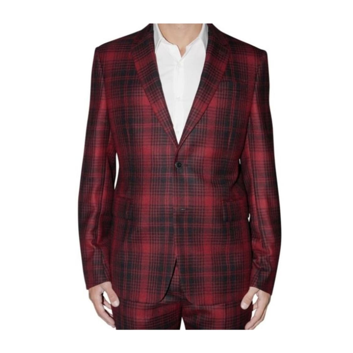 [46] 발렌티노 체크 싱글 브레스티드 울 블레이저 상품이미지1