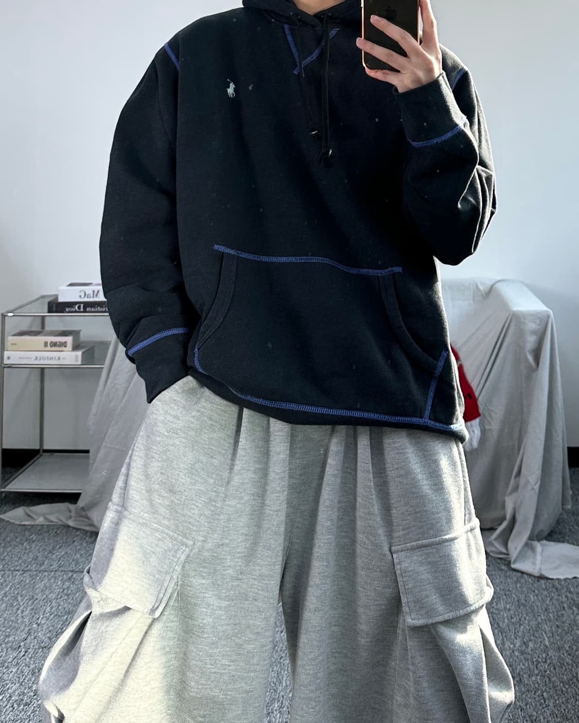 폴로 랄프로렌 스티치 후드티 XL 상품이미지3