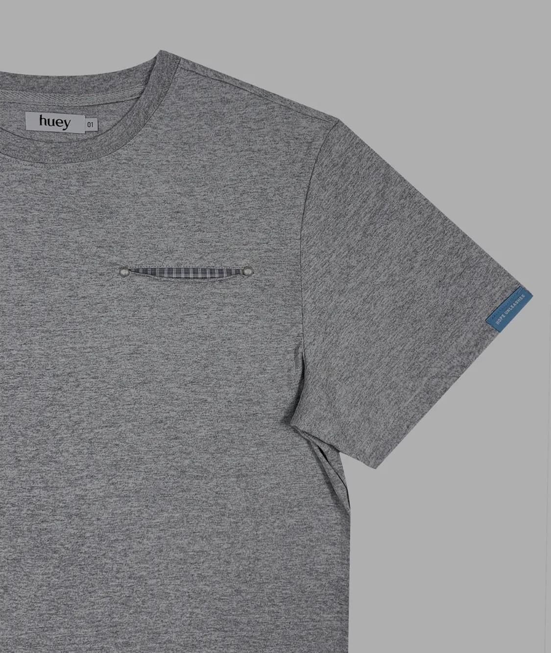 Huey-Check Rollup Tee Grey 휴이 롤업티 반팔 그레이 상품이미지3