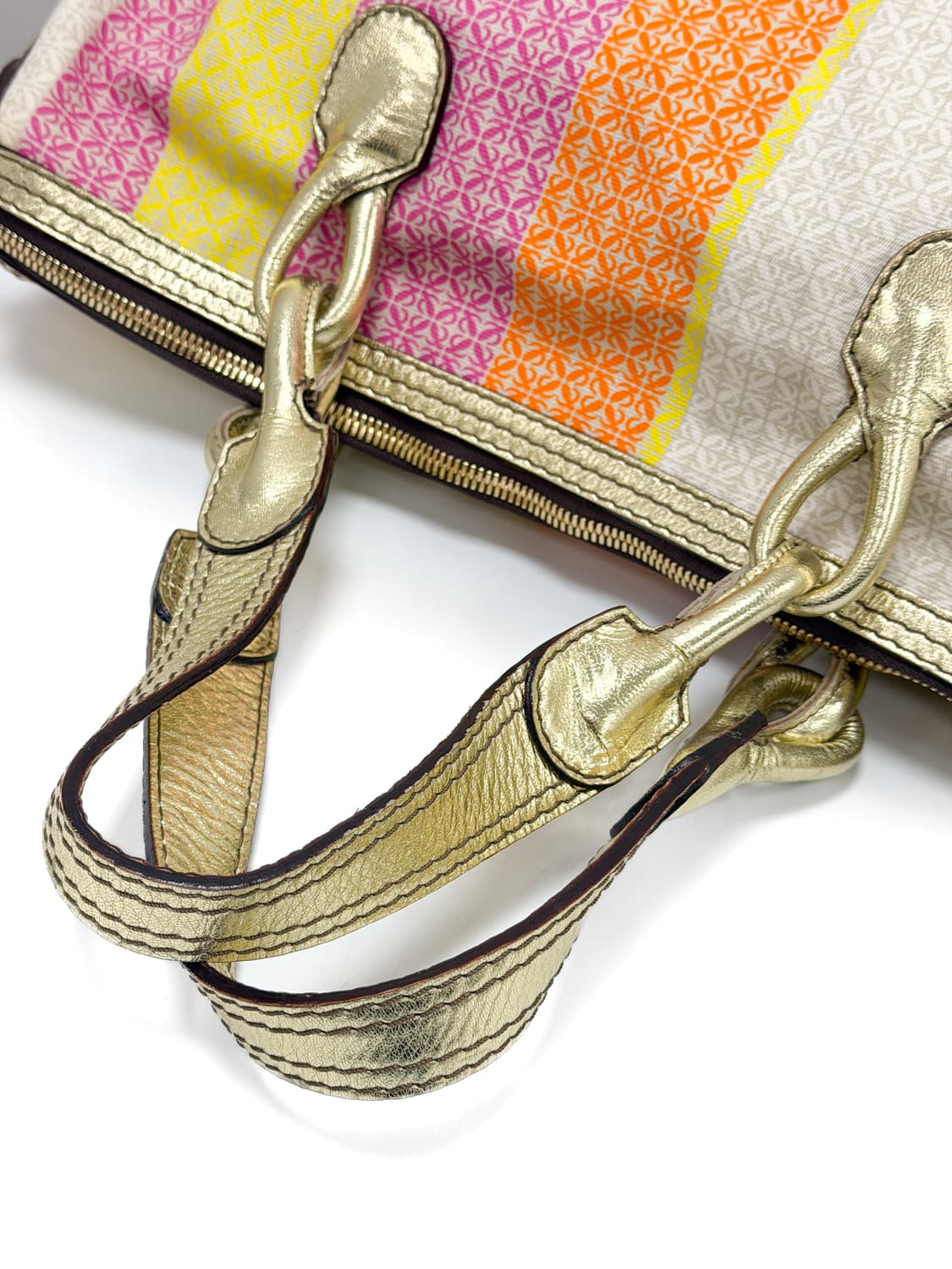 로에베 멀티 스트라이프 캔버스 토트백 상품이미지4