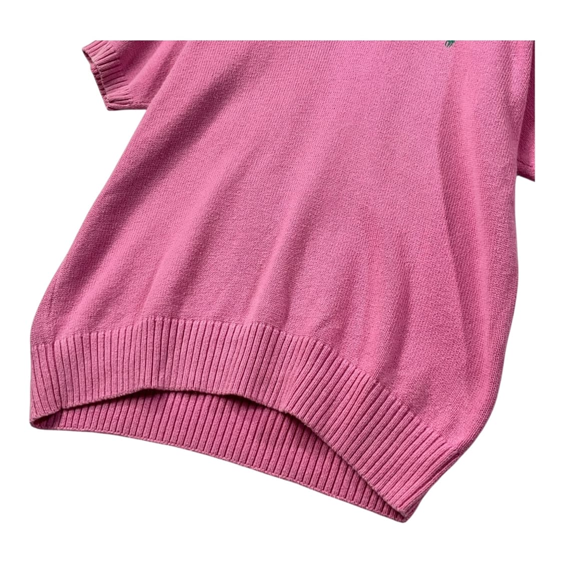 [POLO] 폴로랄프로렌 핑크 로고포인트 니트 카라반팔 상품이미지3