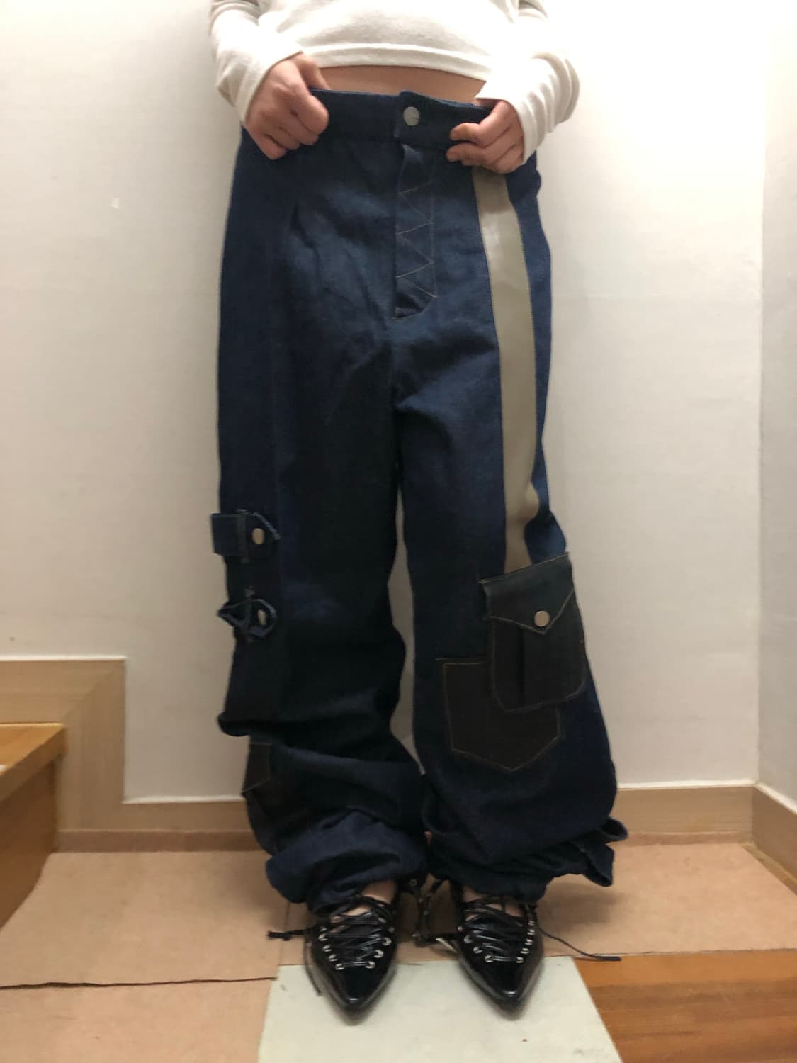 빈티지 아방가르드 데님 팬츠 상품이미지2