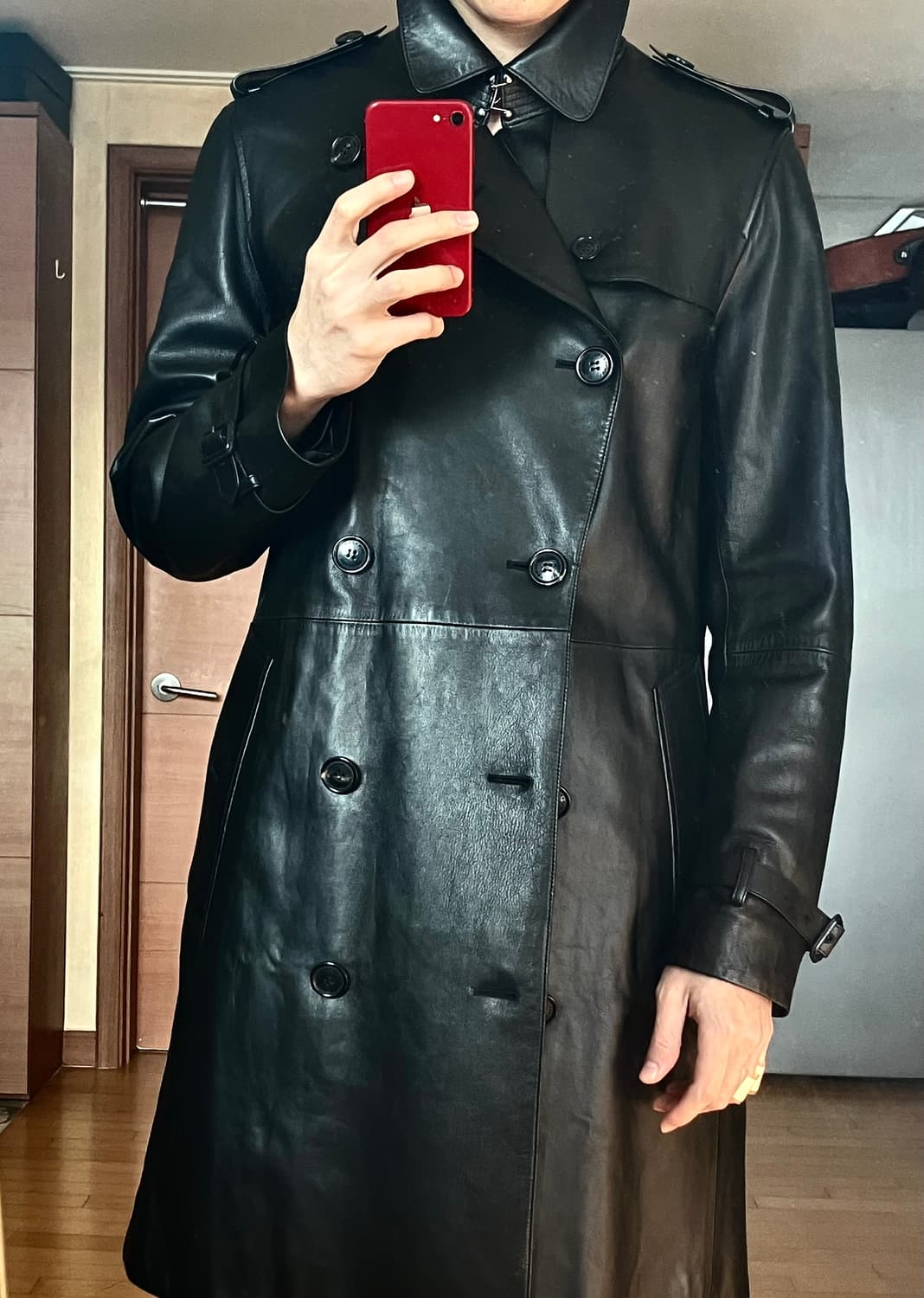 버버리 가죽 트렌치코트 상품이미지1