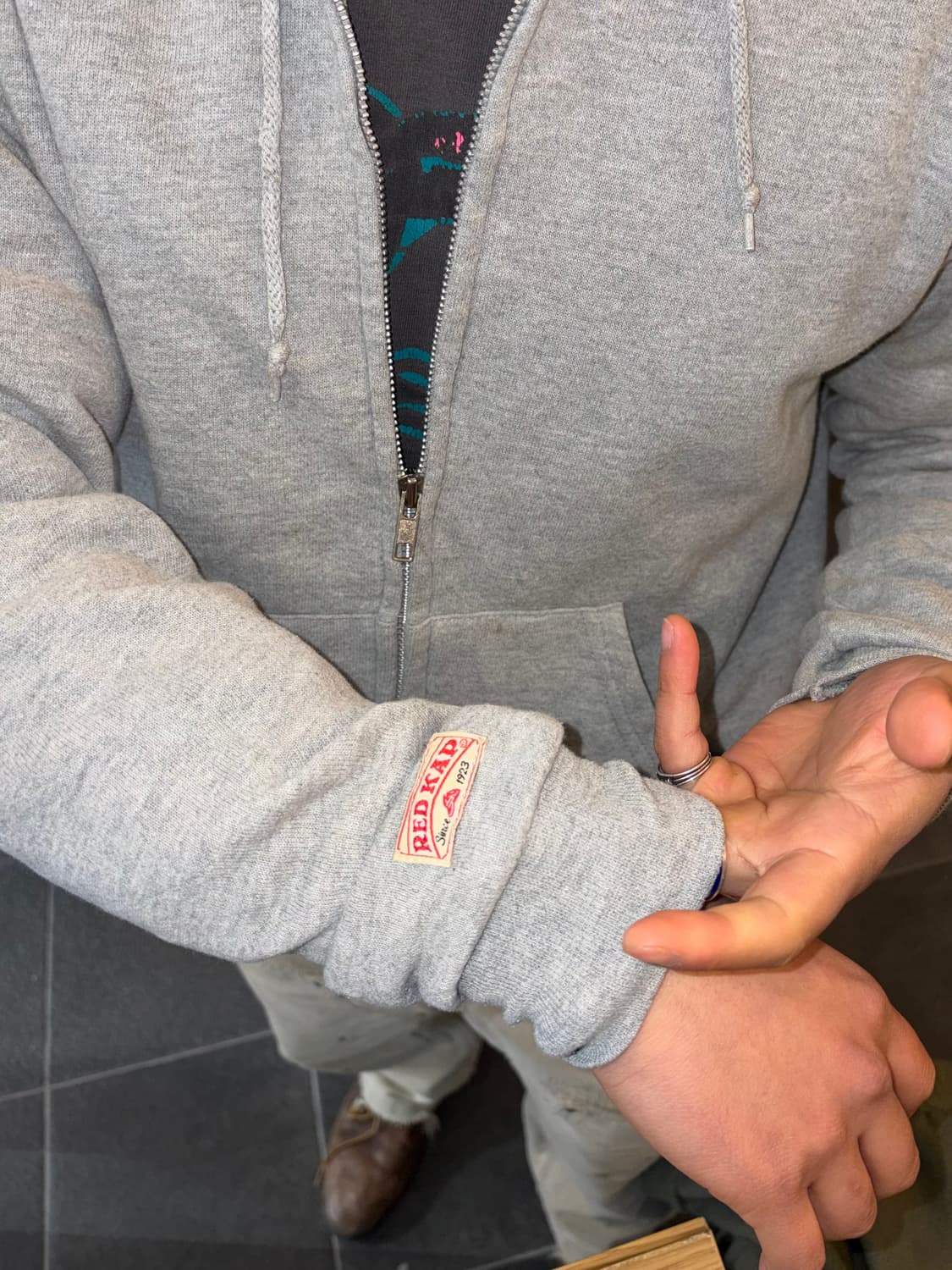 90‘s Red Kap American plain hood zip-up 상품이미지4