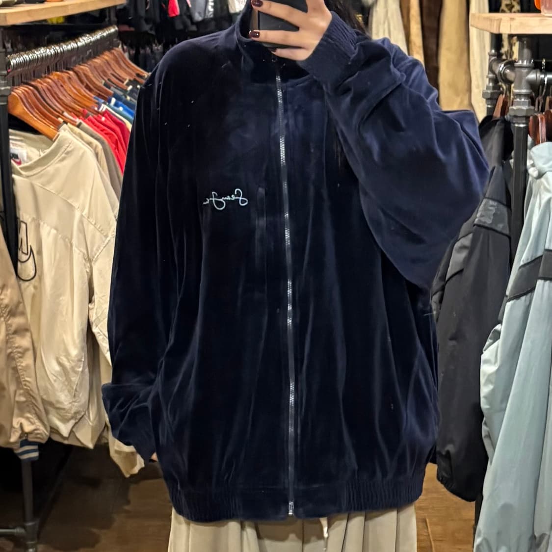 [HI] VTG 벨벳져지 네이비 상품이미지1