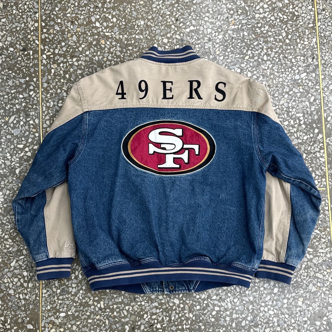 90s 리 49ers 데님 바시티 자켓 L 상품이미지1