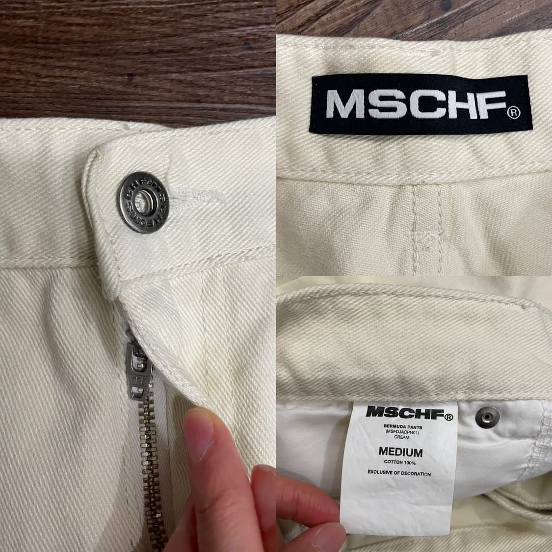 미스치프 버뮤다 팬츠 크림 상품이미지6