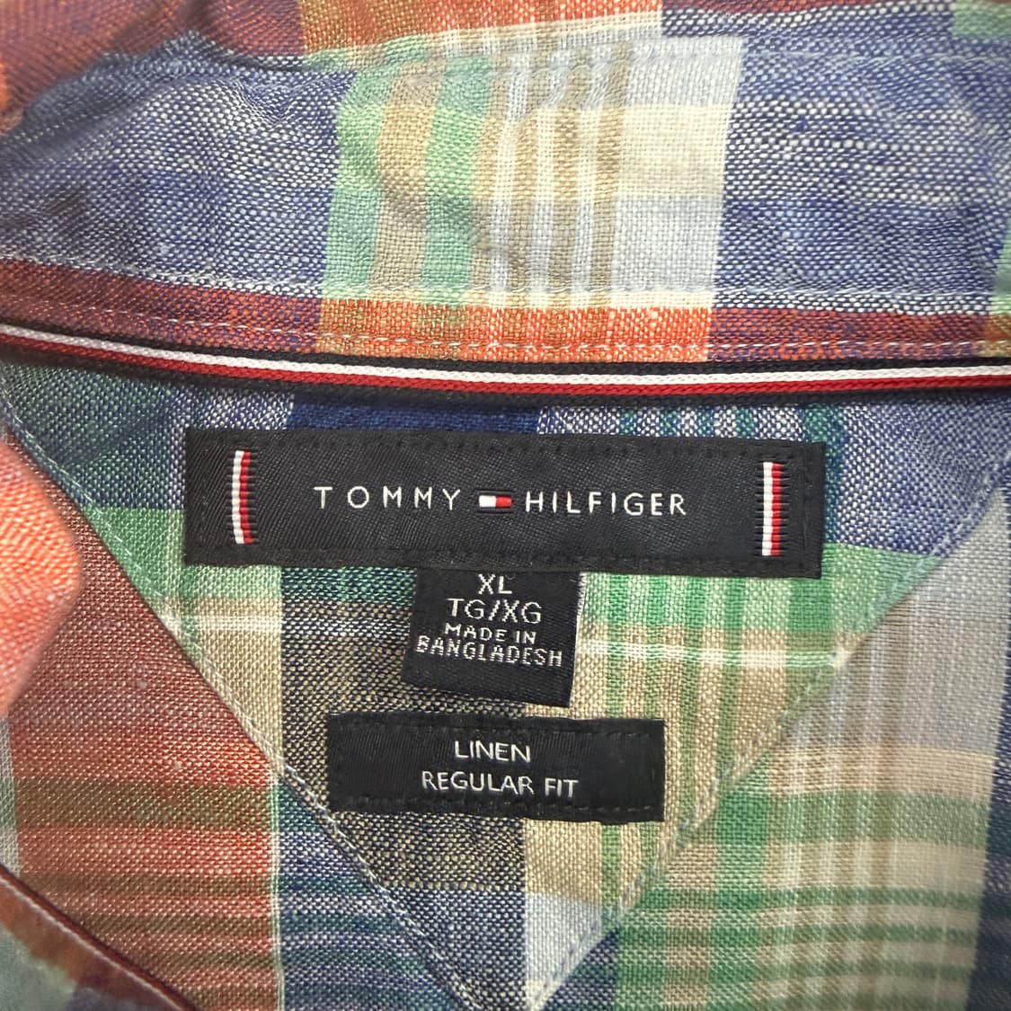 (XL)타미힐피거 Tommy hilfiger 체크린넨셔츠 상품이미지2
