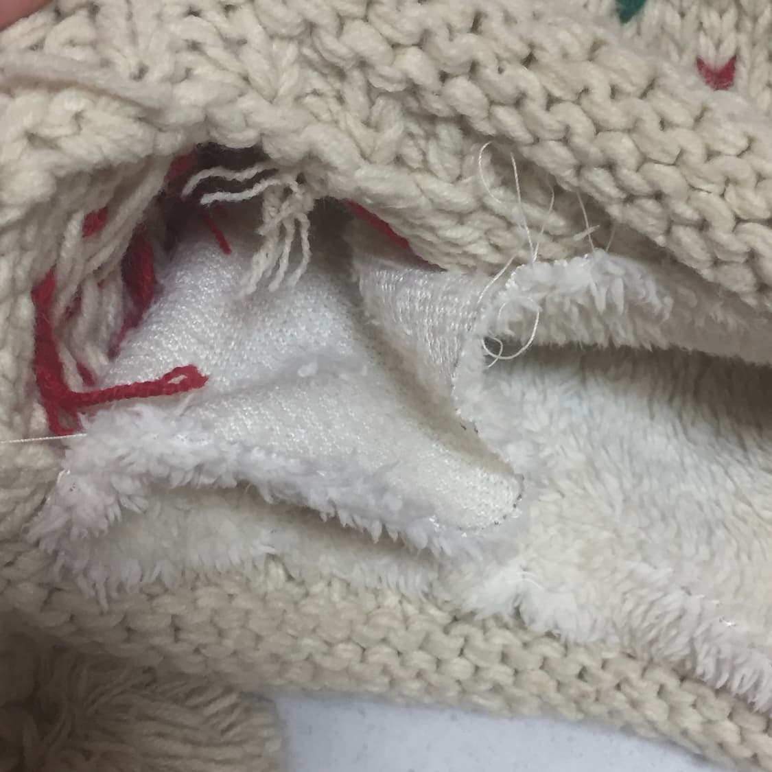 (하자 多) 빈티지 하트 폼폼 귀도리 비니 라떼갸루 니혼진 상품이미지6