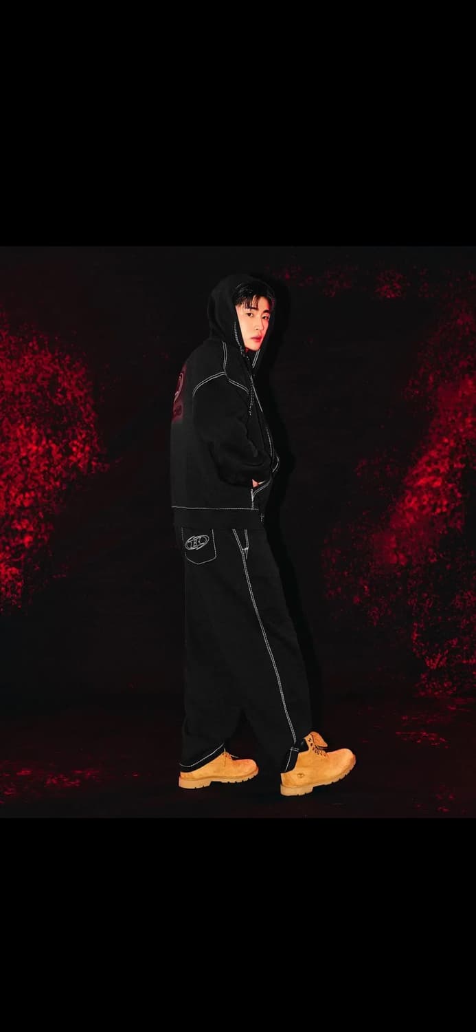 본투윈 세미 와이드 팬츠 워시드 블랙 상품이미지3