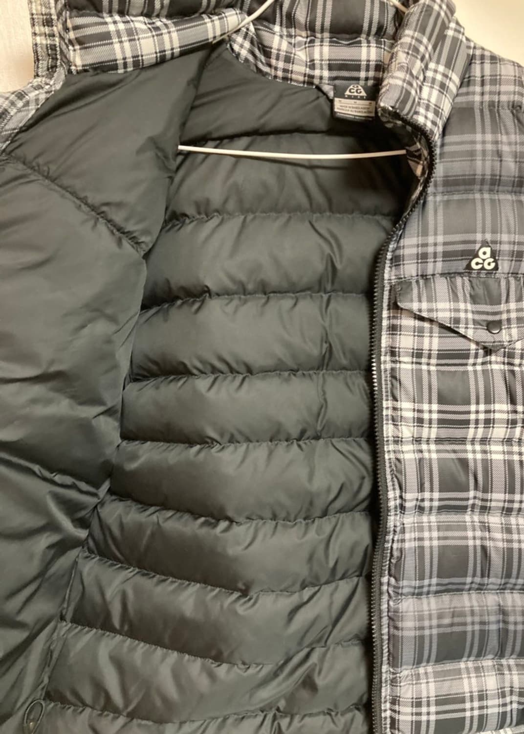 나이키 acg 체크 경량 패딩/구스/빈티지 00s 상품이미지5