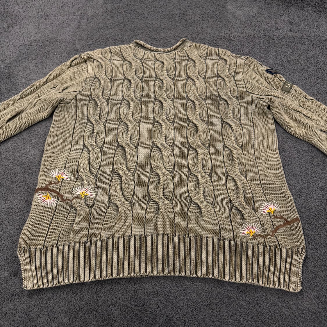 [정품/M] 폴로랄프로렌 자수 케이블 꽈배기 니트 상품이미지4