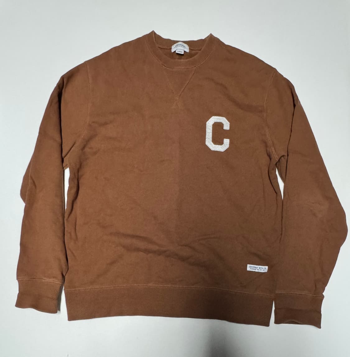 커버낫 C 빅 로고 된장 스웻 맨투맨 L 상품이미지1