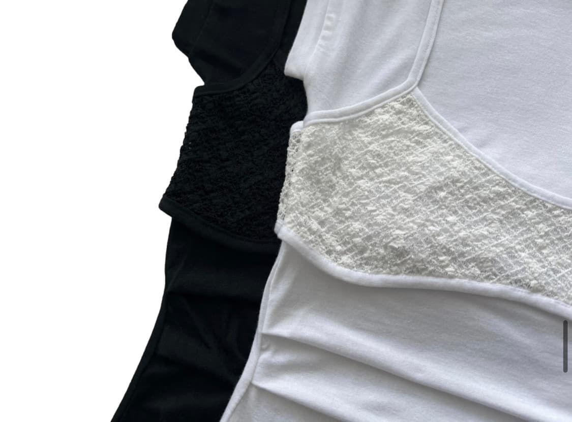이네기 Lace Bustier Half Neck Top (black) 상품이미지3