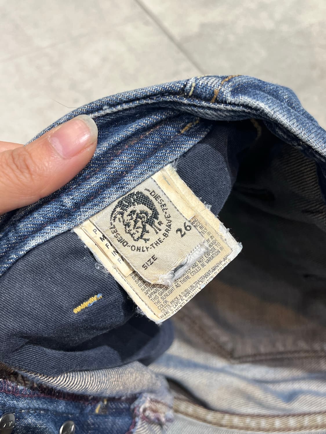 Diesel Industry 빈티지 워싱 와이드 데님 팬츠 상품이미지6