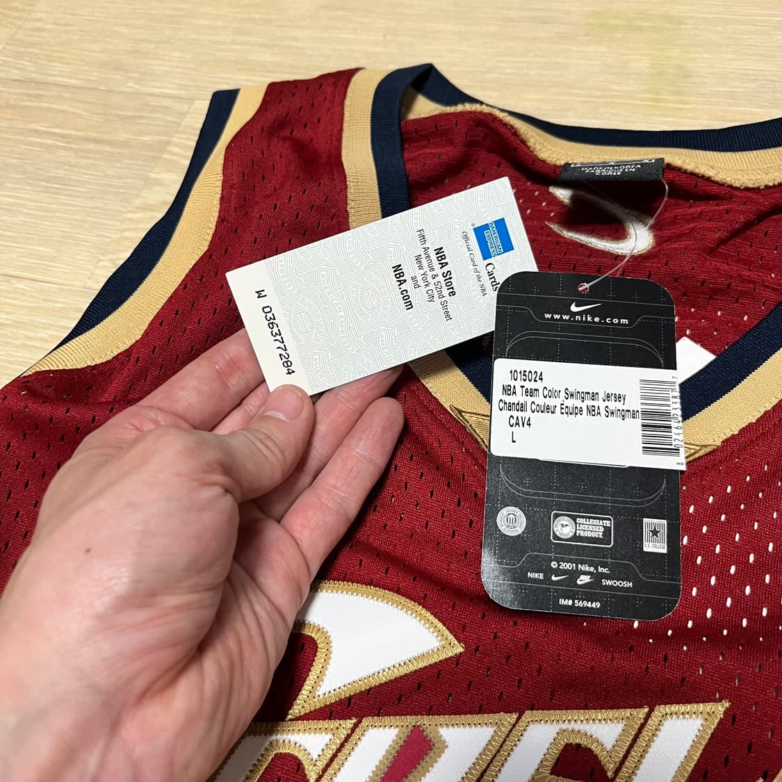 (L / 하자있음) 새상품 나이키 NIKE 클리브랜드 르브론 제임스 져지 상품이미지7