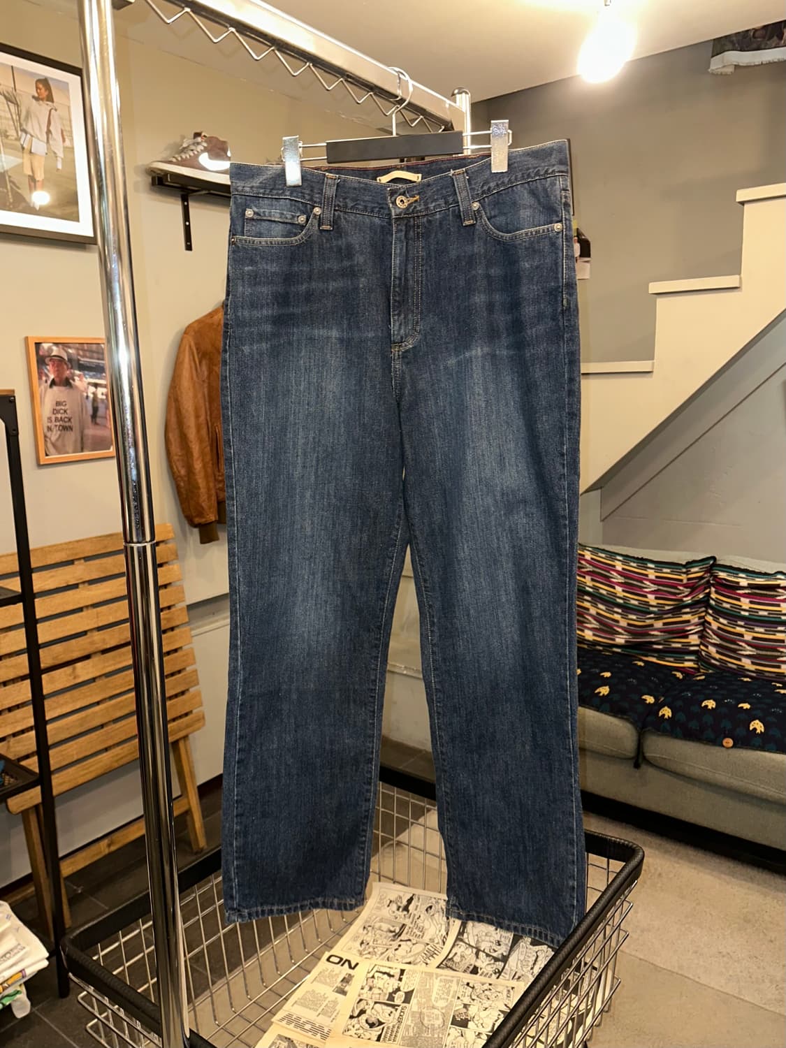 00’s LL Bean Mexico denim washed pants 상품이미지3