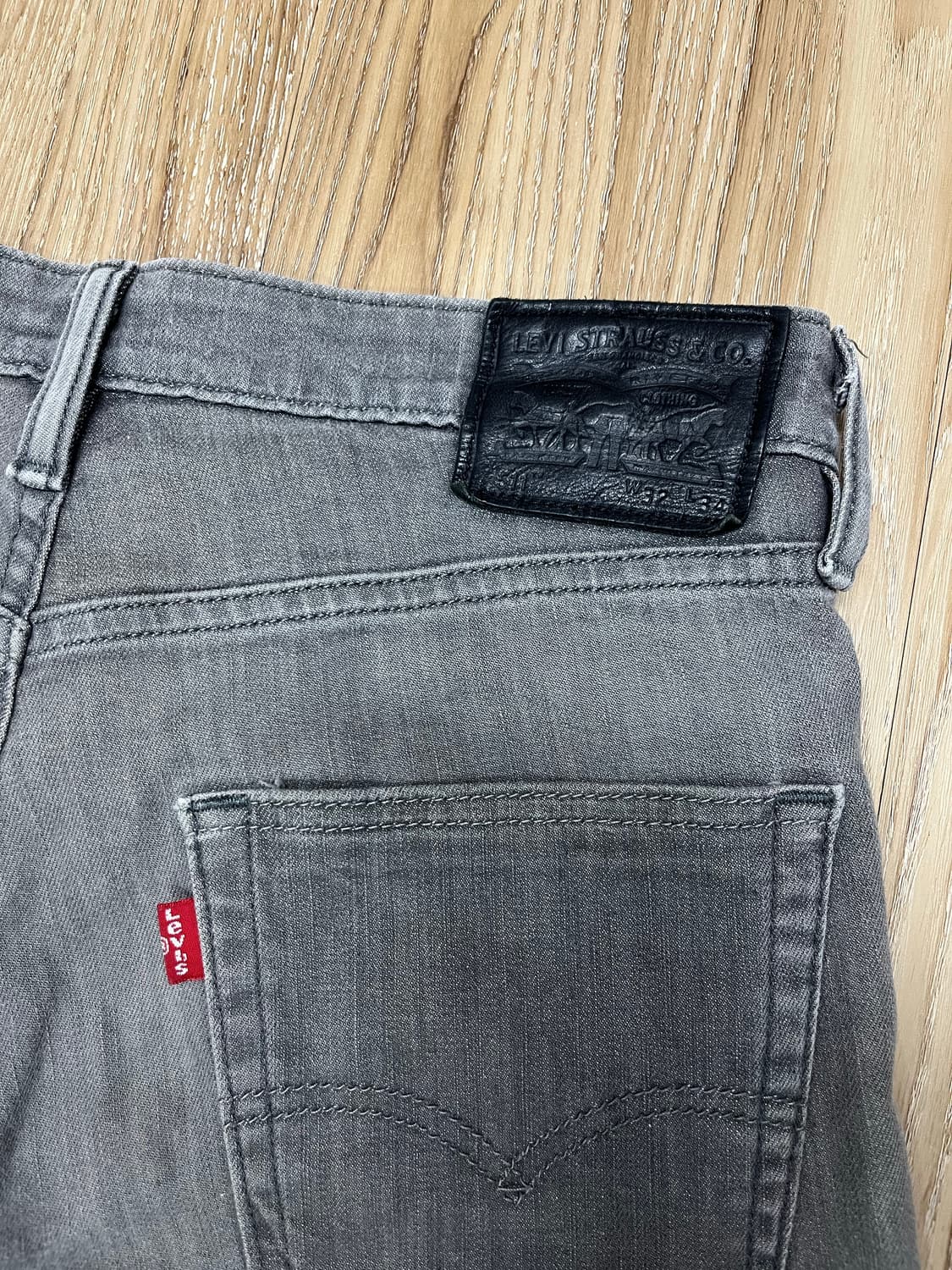 리바이스 511 3M 스티치 그레이 데님 32 상품이미지3