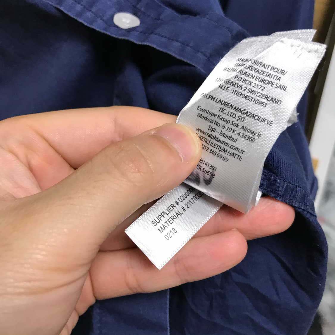 폴로 랄프로렌 여성 화이트포니 네이비셔츠 상품이미지7