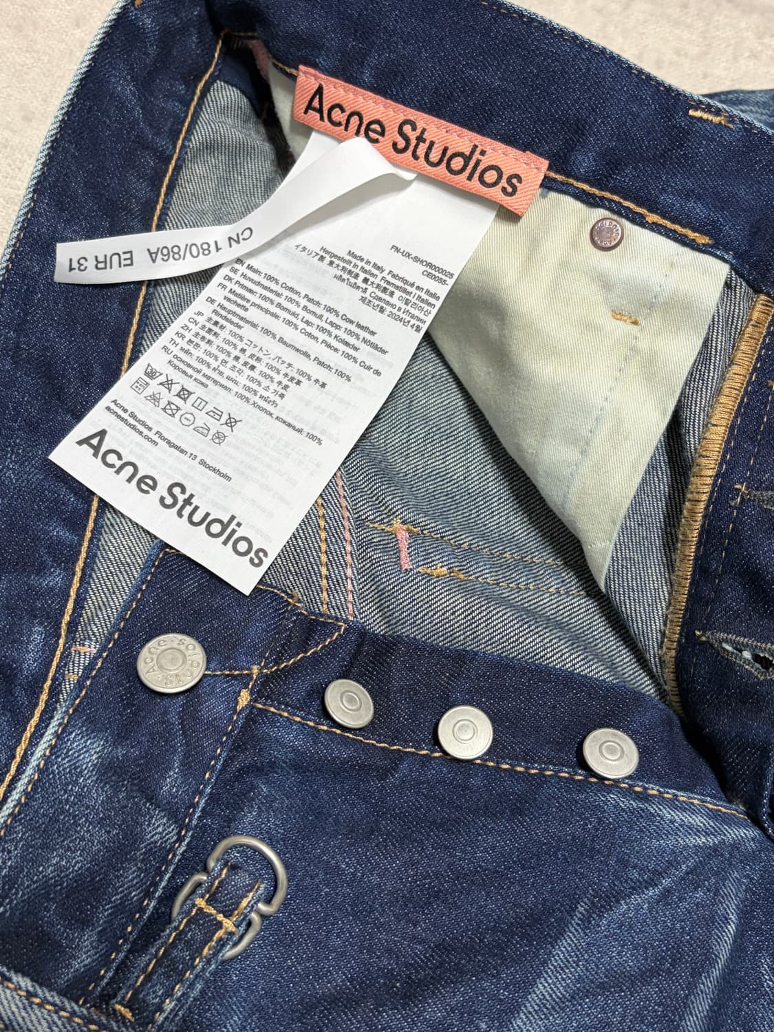 아크네스튜디오 루즈핏 데님쇼츠 브로드웨이 상품이미지5