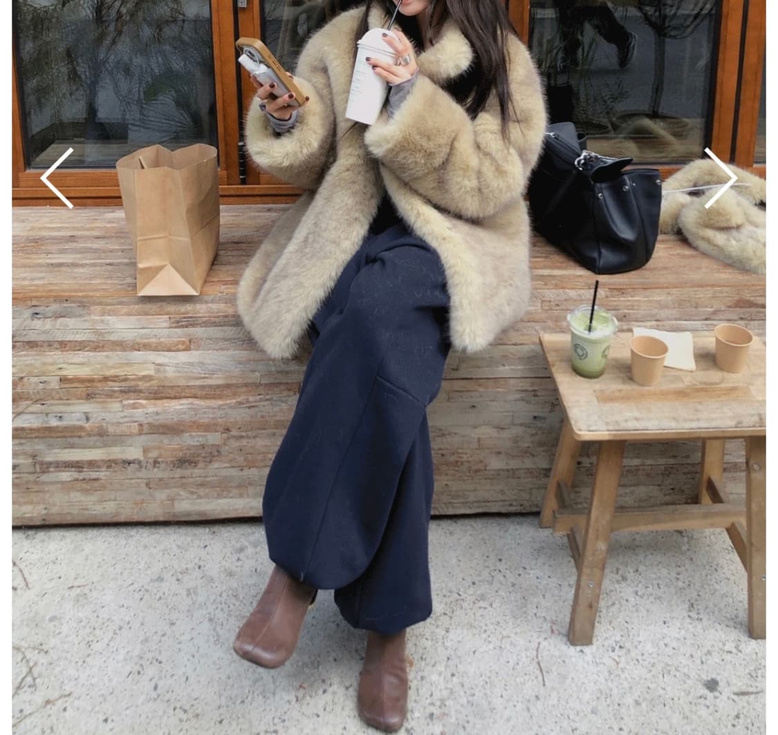 마크들리 퍼코트(베이지) 상품이미지1