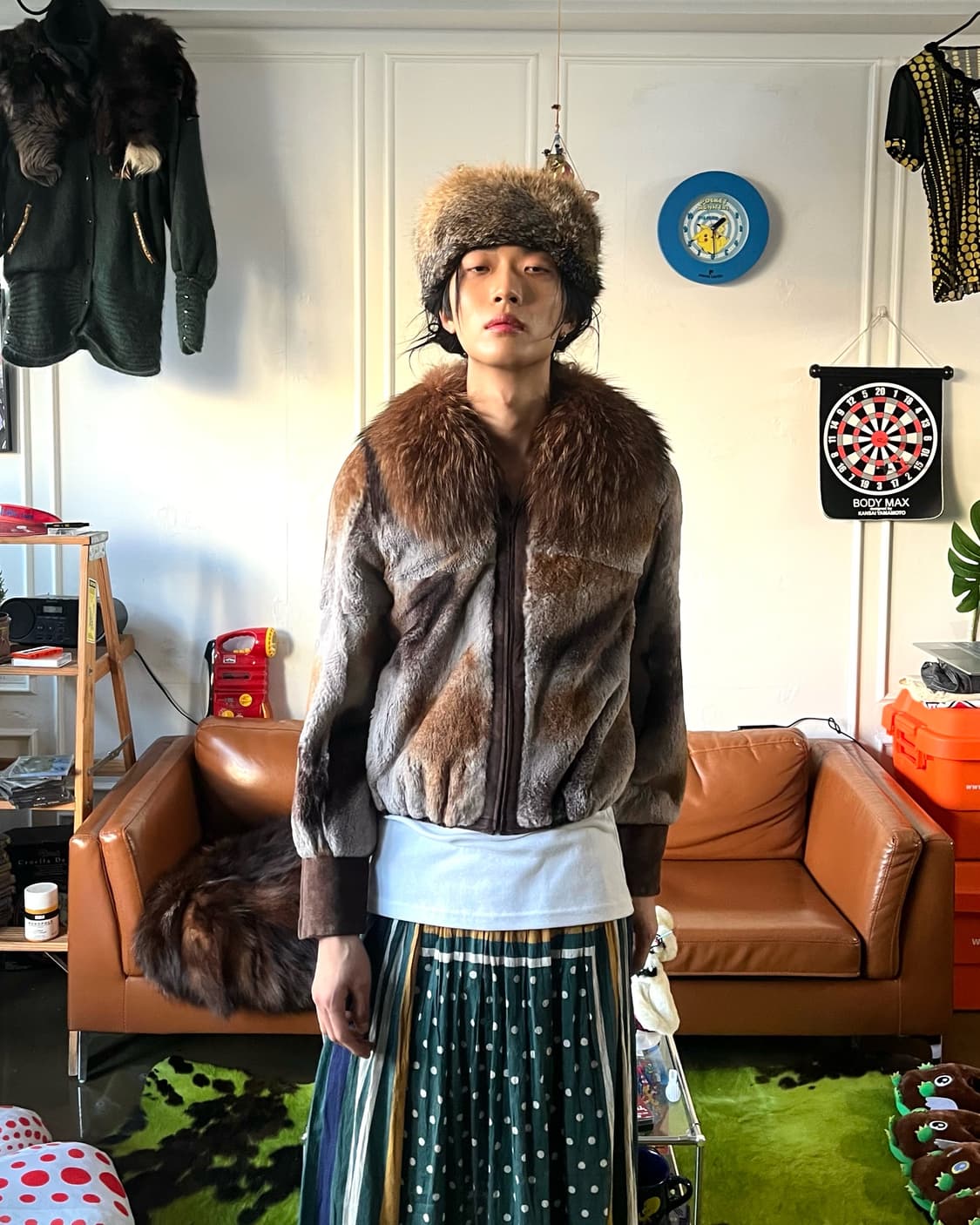 1980-90s Italian Red Fox Beaver Lamb JK 상품이미지2