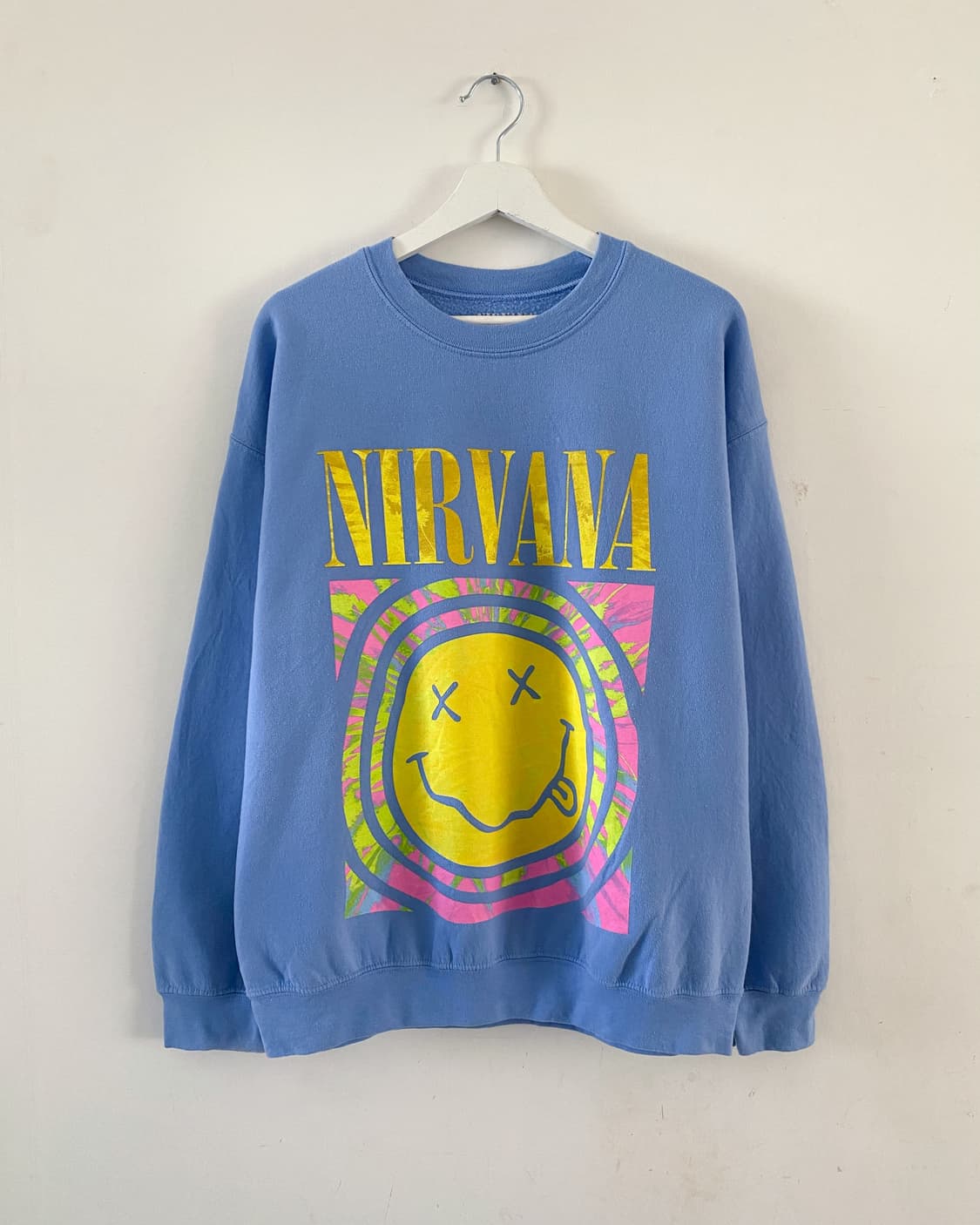 너바나 커트 코베인 스마일 심볼 맨투맨 상품이미지1