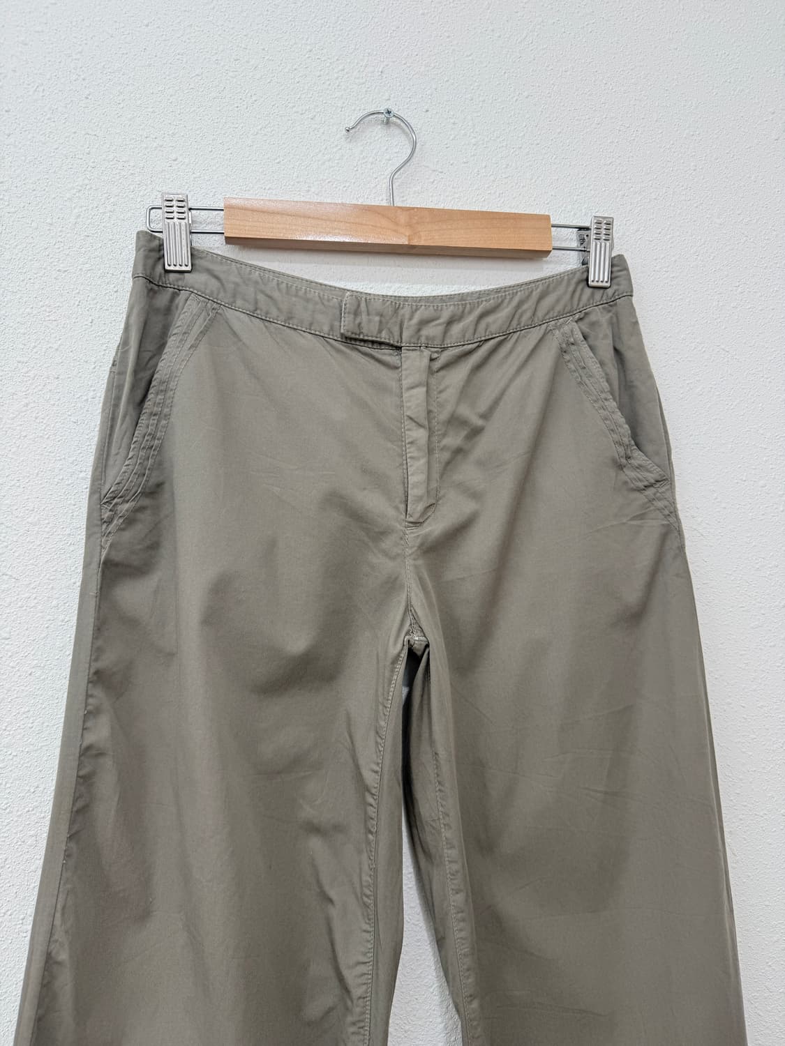빈티지 카키 로우라이즈 와이드 팬츠 상품이미지2