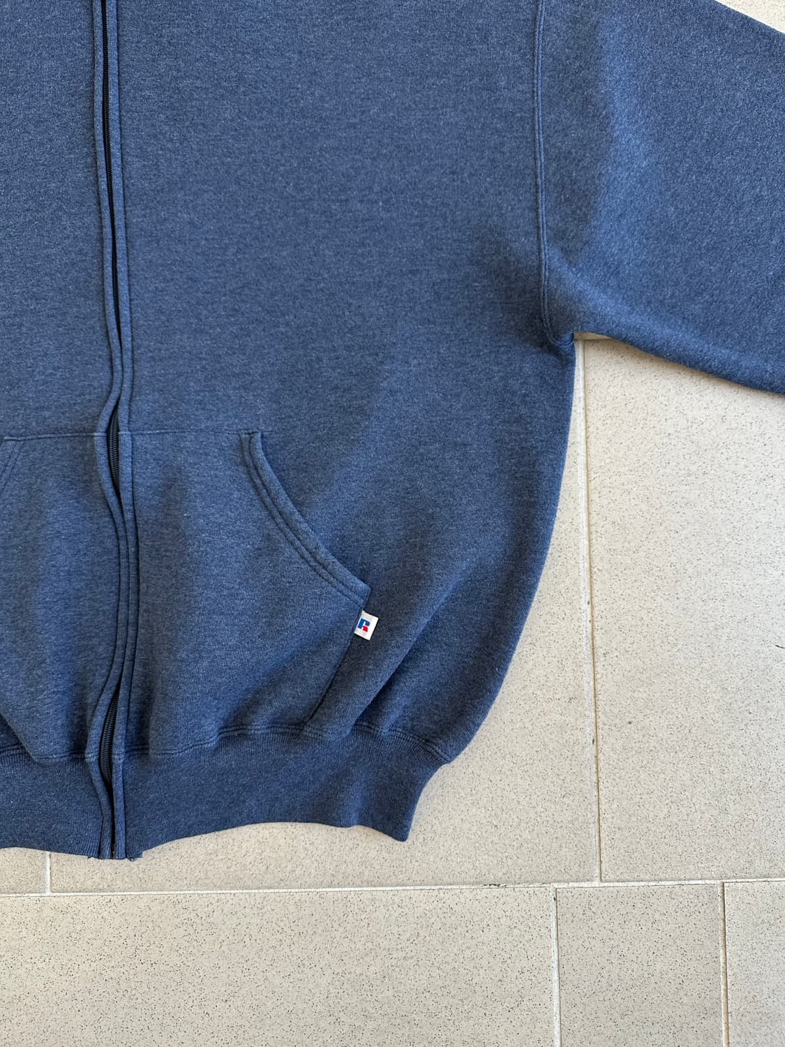 90s 빈티지 러셀 후드집업 블루그레이 XL 상품이미지3