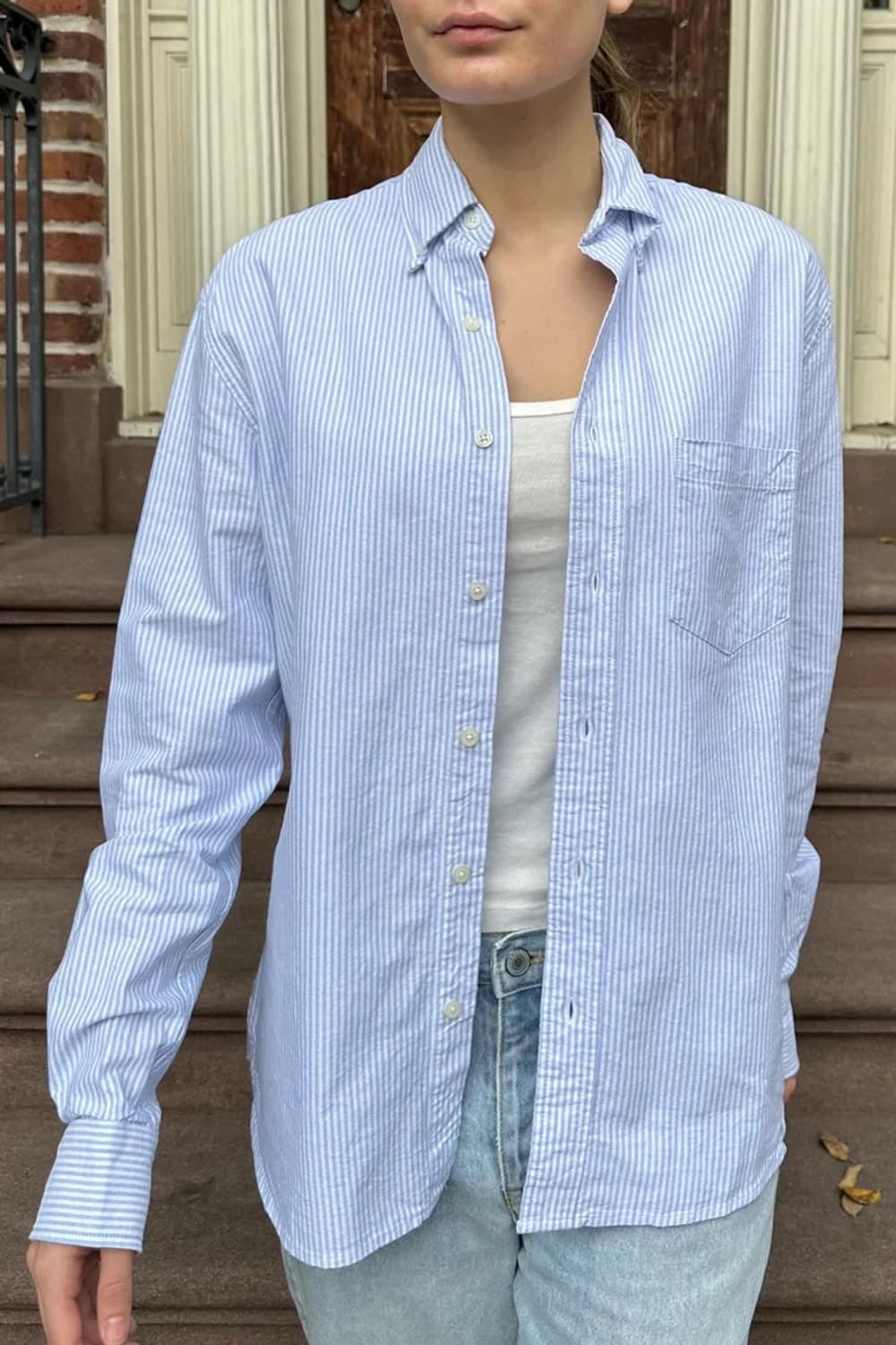 brandy melville 오버사이즈 스트라이프 셔츠 상품이미지1