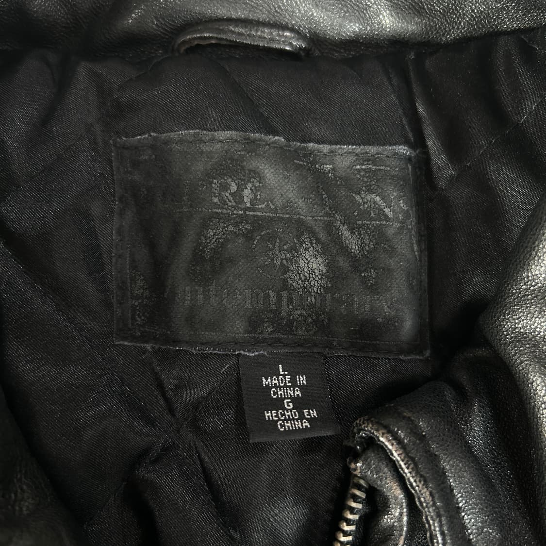 Vtg 레더 가죽자켓 봄버 L 상품이미지2