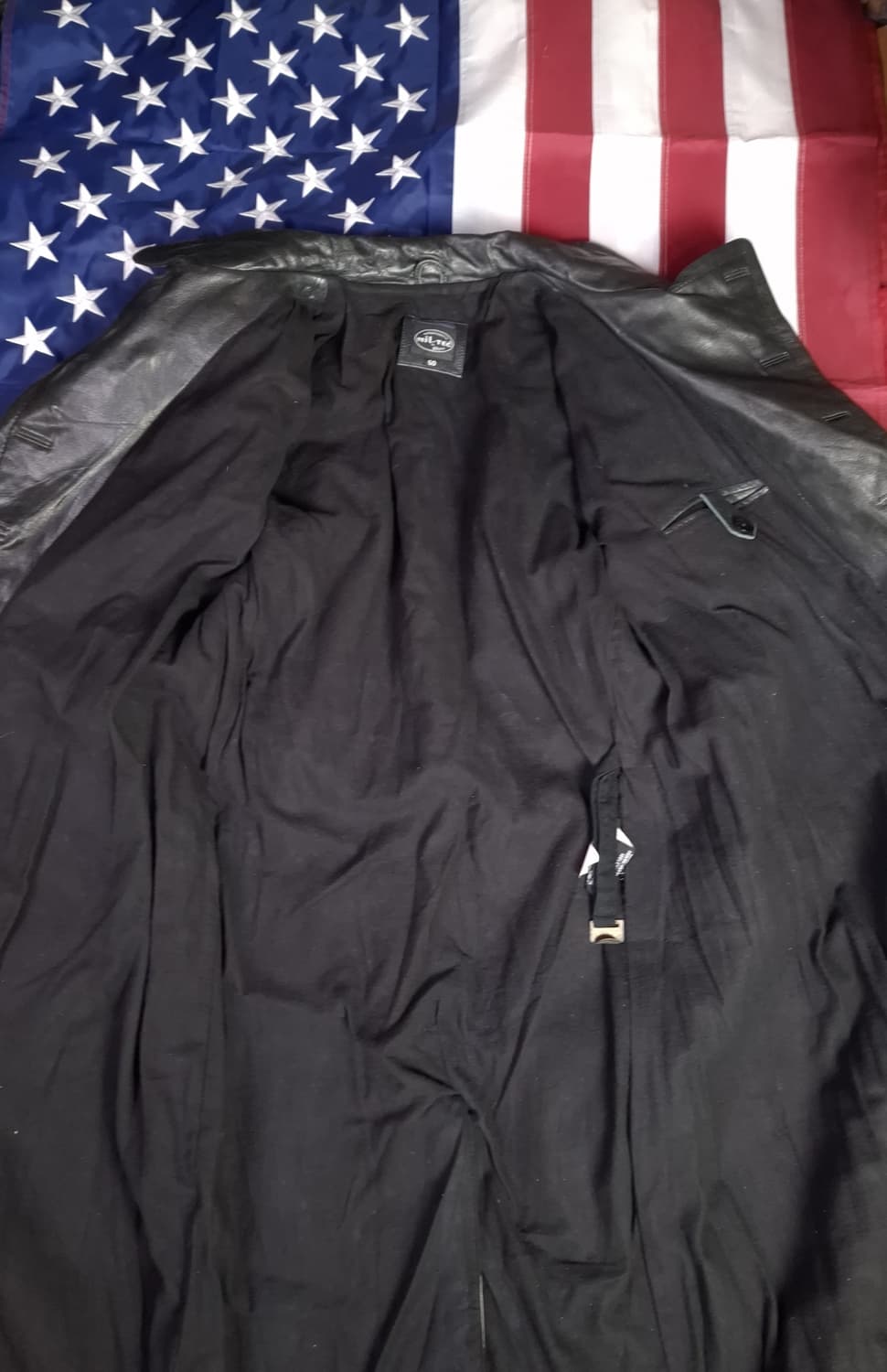 WW2 대전용 MIL-TEC 복각 독일군 장교 리얼레더 트렌치코트 상품이미지9