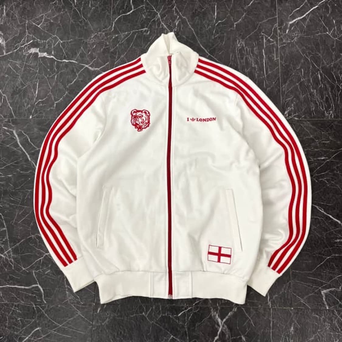 아디다스 런던 흰-빨 트랙탑 져지 상품이미지1