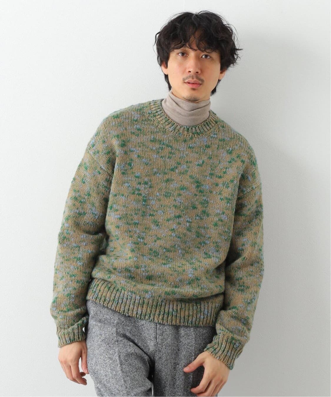 [4] 오라리 울 믹스 컬러 슬러브 얀 니트 스웨터  상품이미지10