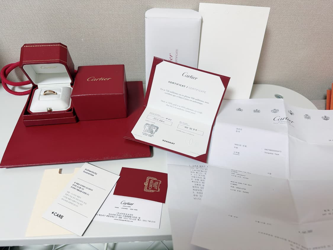 까르띠에 c드 1다이아 웨딩링 핑크골드 47호 상품이미지7