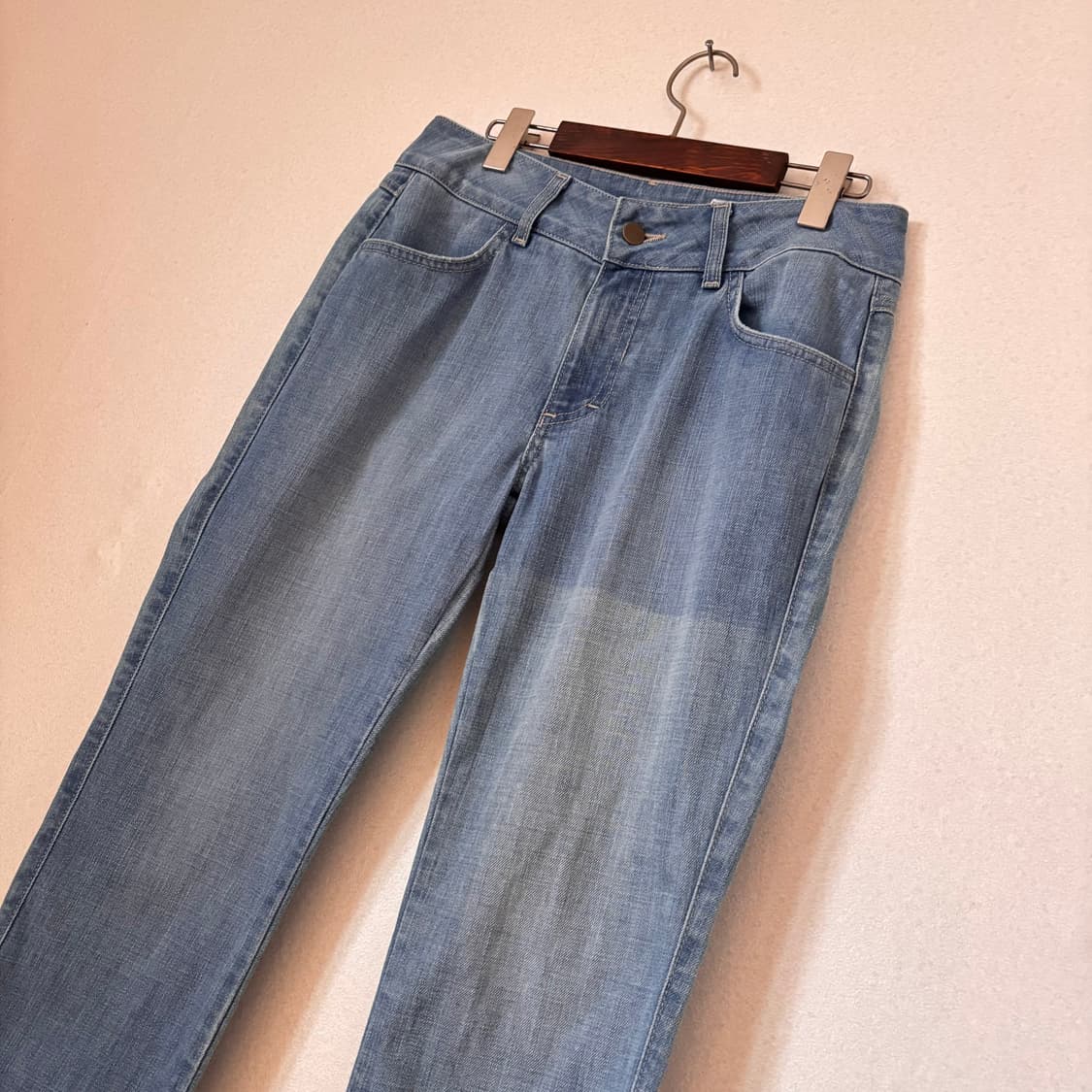 SIWY 씨위 연청 데님 청바지 28 페이딩 변색 배기핏 상품이미지2