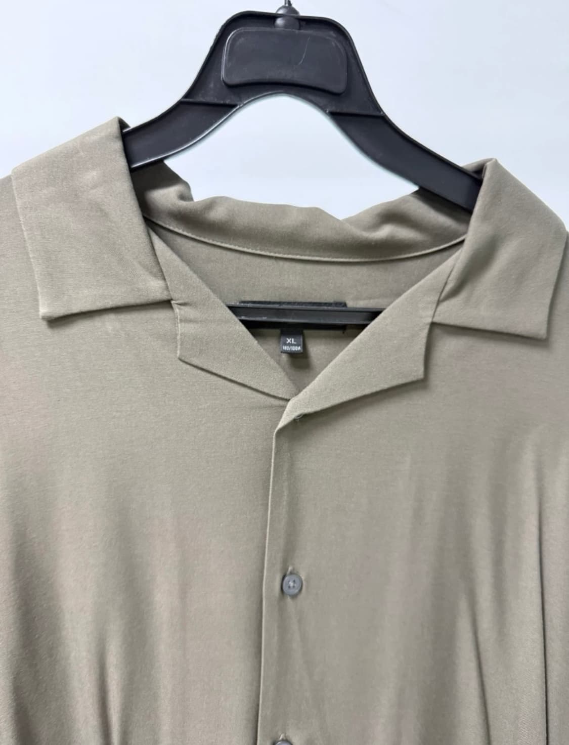 스파오 포맨 모던 오픈 카라 셔츠 (XL/카키) 상품이미지4