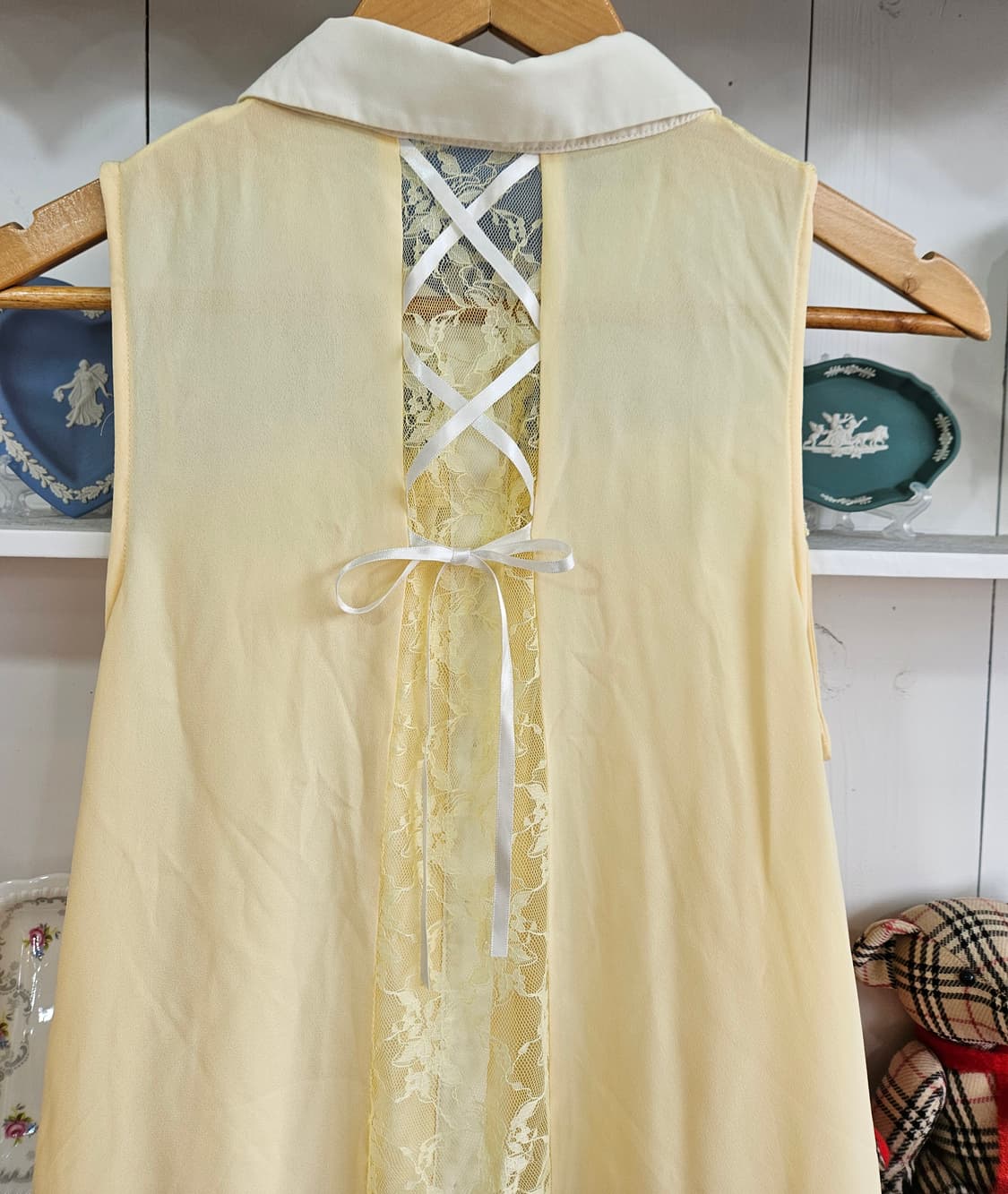 엑시즈팜(axes femme) 레몬옐로 레이스 쉬폰 원피스 상품이미지6