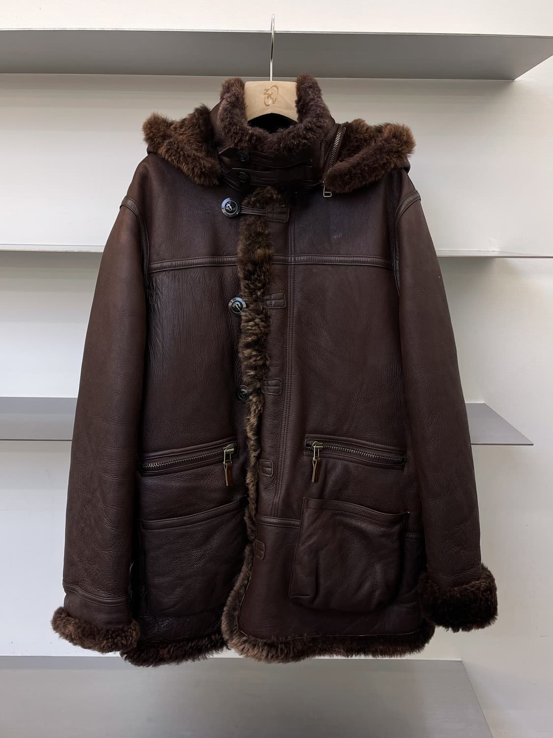 U.S Army U.S.A.F 타입 B-7 플라이트 램스킨 파카 상품이미지1