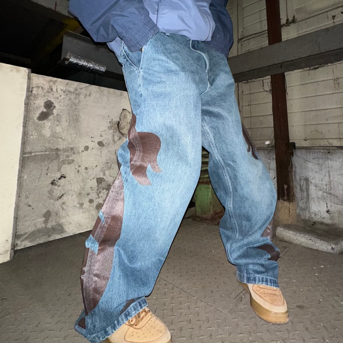 Xtonz flower denim pants 상품이미지3