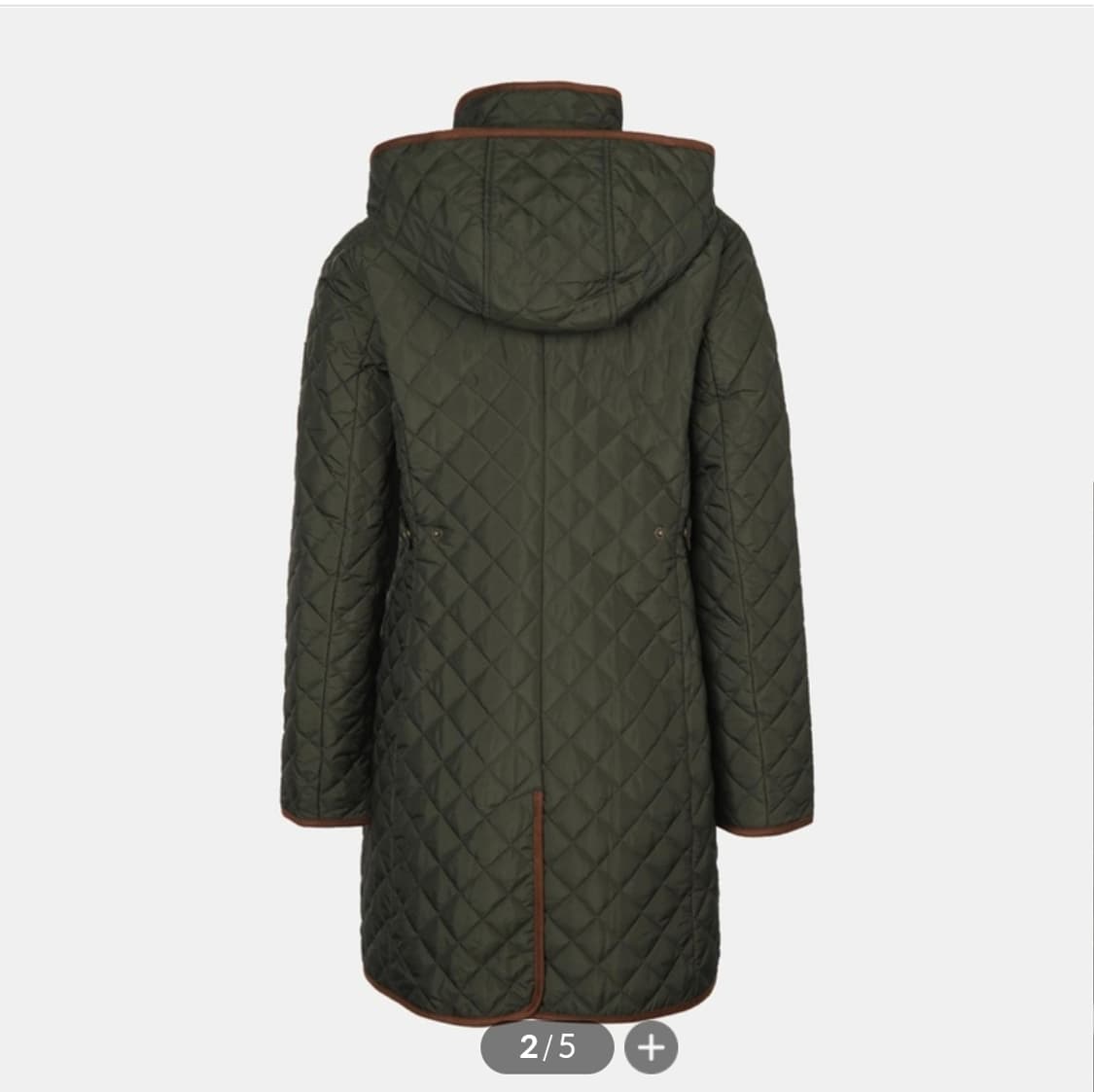 로렌랄프로렌 폭스 스웨이드 트림 퀼팅 코트 점퍼 S 상품이미지2