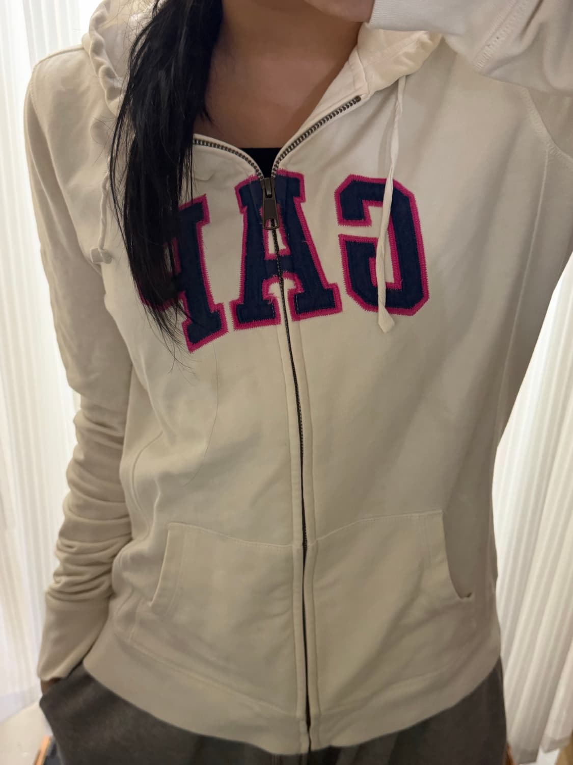 갭 화이트 후드집업 m 상품이미지1