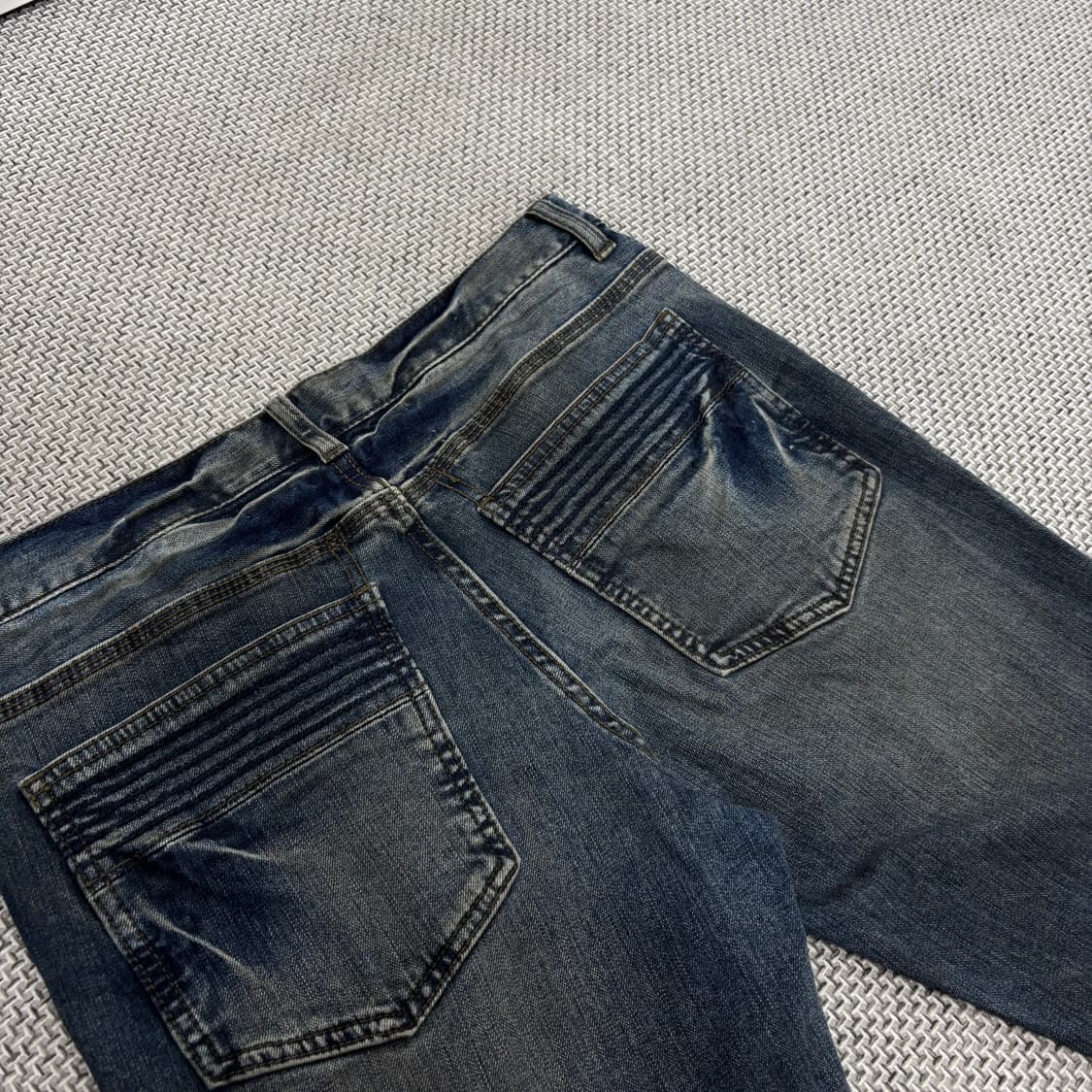 SCHLUSSEL  바이크 워싱 데님팬츠 Slim Fit 상품이미지4