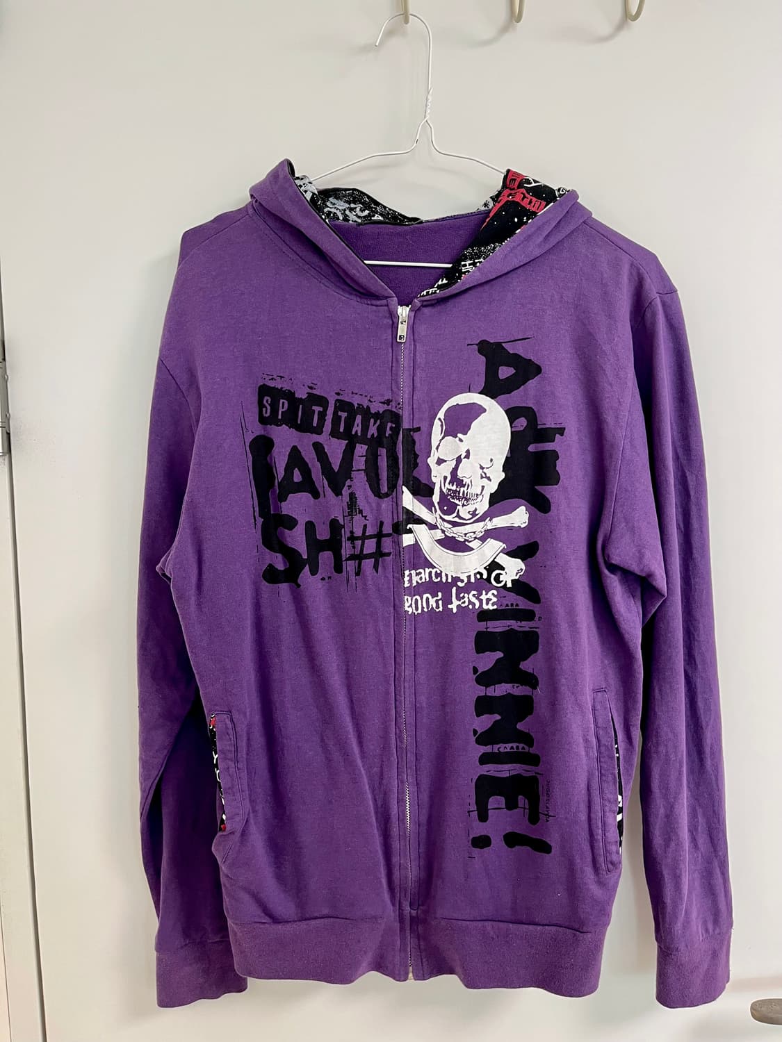 dialetti 빈티지 펑크 해골 그래픽 후드집업 상품이미지1